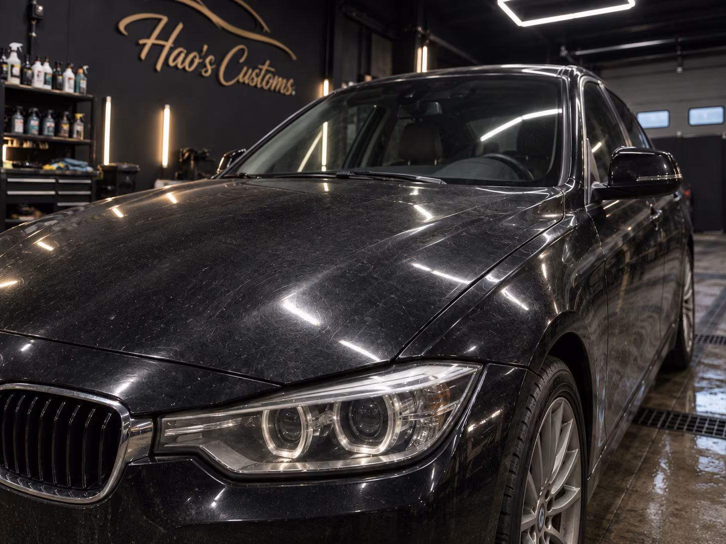 Paint Correction — înainte de detailing, imagine demonstrativă